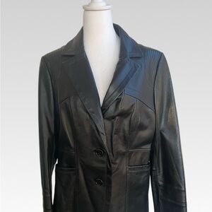 Pelle Studio Women's Classic Black Leather Jacket size L BRAND NEW